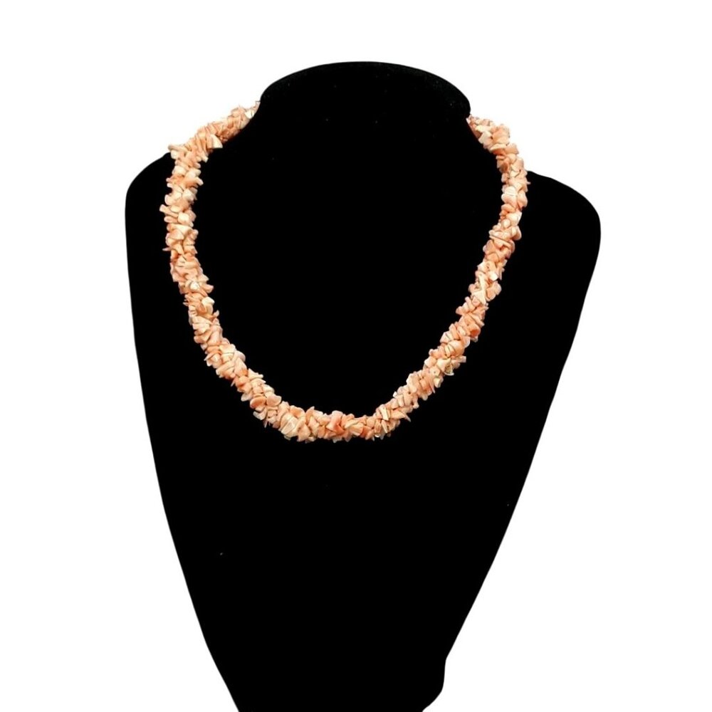 Woman's Seashell Necklace, Pink Conch Shell Choker
